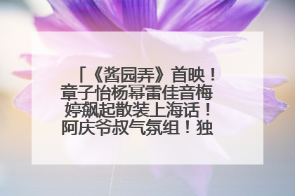 《酱园弄》首映！章子怡杨幂雷佳音梅婷飙起散装上海话！阿庆爷叔气氛组！独独没见他……