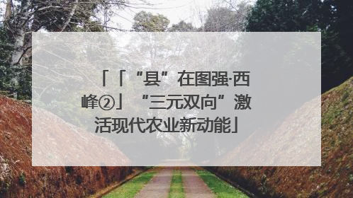「“县”在图强·西峰②」“三元双向”激活现代农业新动能
