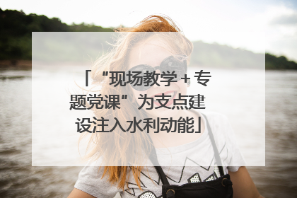 “现场教学＋专题党课”为支点建设注入水利动能
