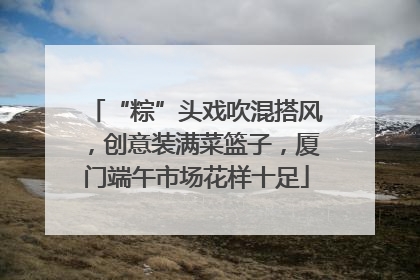 “粽”头戏吹混搭风，创意装满菜篮子，厦门端午市场花样十足