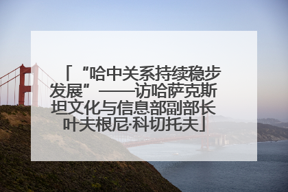 “哈中关系持续稳步发展”——访哈萨克斯坦文化与信息部副部长叶夫根尼·科切托夫