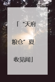 “天府粮仓”夏收见闻