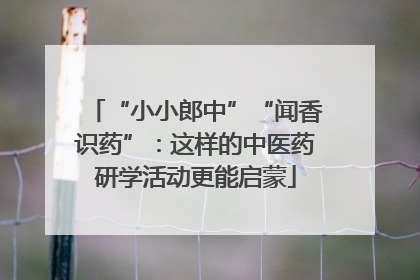 “小小郎中”“闻香识药”：这样的中医药研学活动更能启蒙