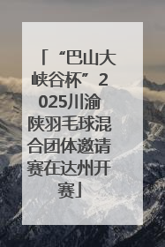 “巴山大峡谷杯”2025川渝陕羽毛球混合团体邀请赛在达州开赛
