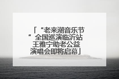“老来潮音乐节”全国巡演临沂站 王雅宁助老公益演唱会即将启幕
