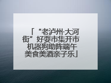 “老泸州·大河街”好耍市集开市 机器狗助阵端午美食美酒亲子乐