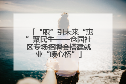 “职”引未来“惠”聚民生——仓园社区专场招聘会搭建就业“暖心桥”