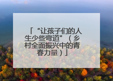 “让孩子们的人生少些弯道”（乡村全面振兴中的青春力量）