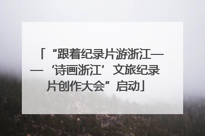 “跟着纪录片游浙江——‘诗画浙江’文旅纪录片创作大会”启动