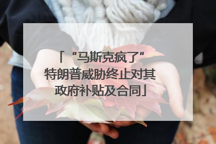 “马斯克疯了” 特朗普威胁终止对其政府补贴及合同