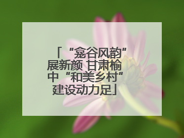 “龛谷风韵”展新颜 甘肃榆中“和美乡村”建设动力足