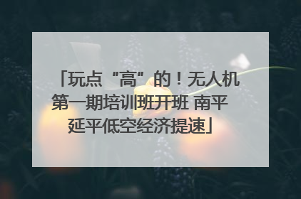 玩点“高”的！无人机第一期培训班开班 南平延平低空经济提速