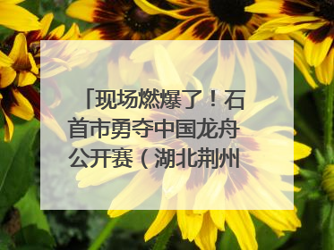 现场燃爆了！石首市勇夺中国龙舟公开赛（湖北荆州站）三项冠军