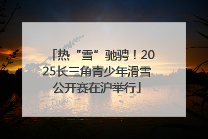 热“雪”驰骋！2025长三角青少年滑雪公开赛在沪举行