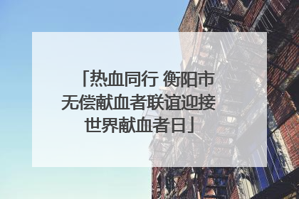 热血同行 衡阳市无偿献血者联谊迎接世界献血者日