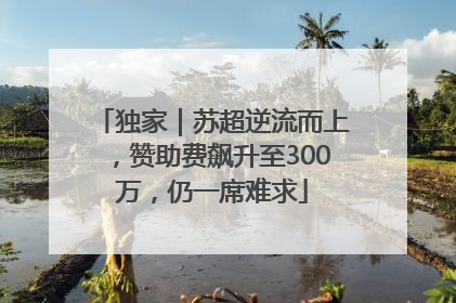 独家｜苏超逆流而上，赞助费飙升至300万，仍一席难求