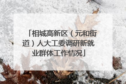 相城高新区（元和街道）人大工委调研新就业群体工作情况