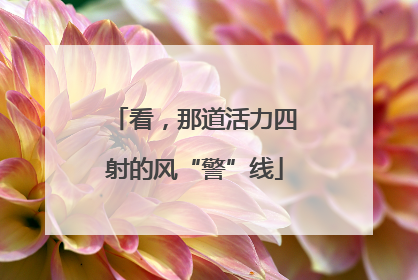 看，那道活力四射的风“警”线