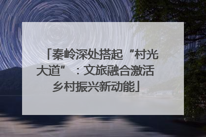 秦岭深处搭起“村光大道”：文旅融合激活乡村振兴新动能