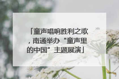 童声唱响胜利之歌，南通举办“童声里的中国”主题展演