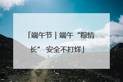 端午节｜端午“粽情长” 安全不打烊