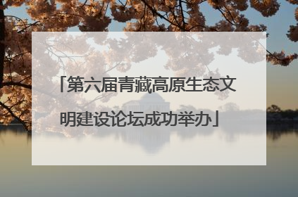 第六届青藏高原生态文明建设论坛成功举办