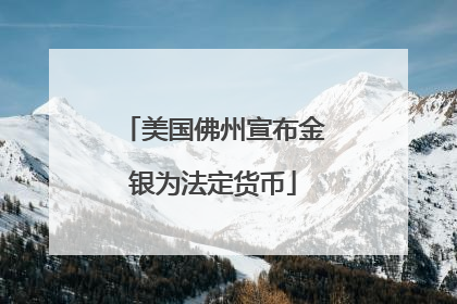 美国佛州宣布金银为法定货币