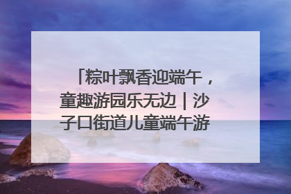 粽叶飘香迎端午，童趣游园乐无边｜沙子口街道儿童端午游园活动圆满落幕