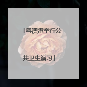 粤澳港举行公共卫生演习