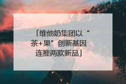 维他奶集团以“茶+果”创新基因连推两款新品