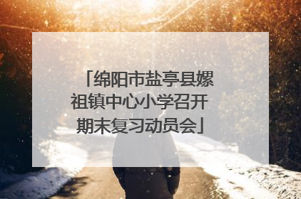绵阳市盐亭县嫘祖镇中心小学召开期末复习动员会