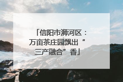 信阳市浉河区：万亩茶庄园飘出“三产融合”香