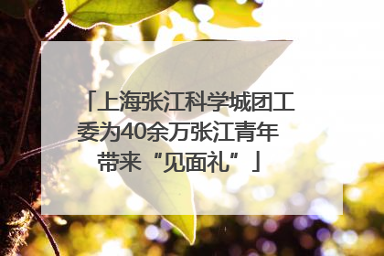 上海张江科学城团工委为40余万张江青年带来“见面礼”