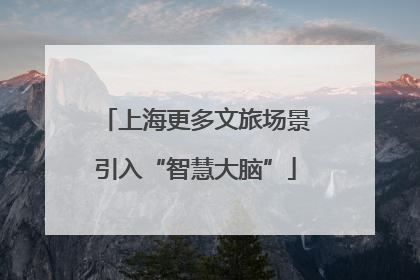 上海更多文旅场景引入“智慧大脑”