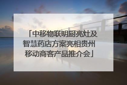 中移物联明厨亮灶及智慧药店方案亮相贵州移动商客产品推介会