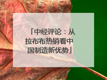 中经评论：从拉布布热销看中国制造新优势