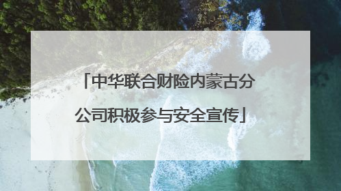 中华联合财险内蒙古分公司积极参与安全宣传