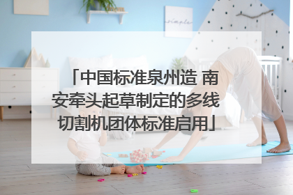 中国标准泉州造 南安牵头起草制定的多线切割机团体标准启用