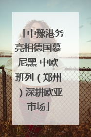 中豫港务亮相德国慕尼黑 中欧班列（郑州）深耕欧亚市场