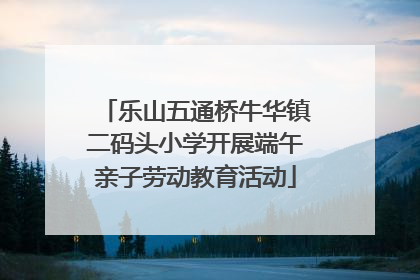 乐山五通桥牛华镇二码头小学开展端午亲子劳动教育活动