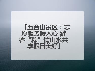 五台山景区：志愿服务暖人心 游客“粽”情山水共享假日美好