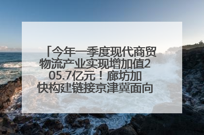 今年一季度现代商贸物流产业实现增加值205.7亿元！廊坊加快构建链接京津冀面向全世界的物流通道