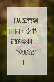 从军营到田园：李书记的乡村 “变形记”