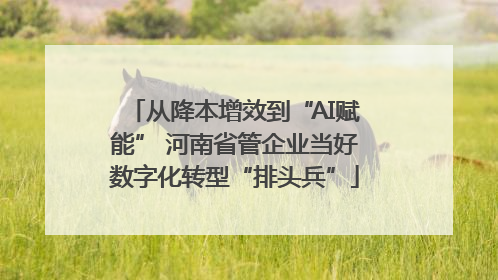 从降本增效到“AI赋能” 河南省管企业当好数字化转型“排头兵”