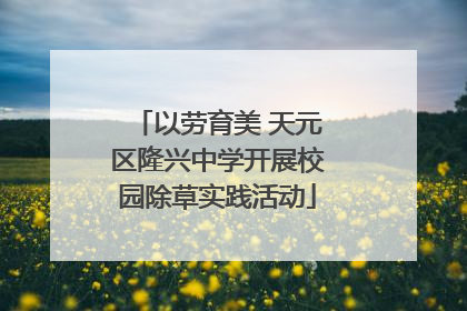 以劳育美 天元区隆兴中学开展校园除草实践活动