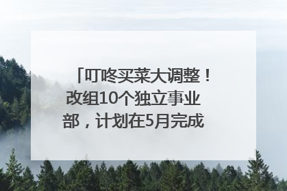 叮咚买菜大调整！改组10个独立事业部，计划在5月完成App端全面改版