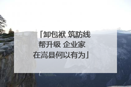 卸包袱 筑防线 帮升级 企业家在嵩县何以有为