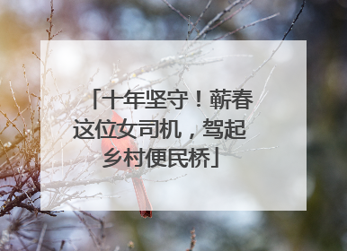 十年坚守！蕲春这位女司机，驾起乡村便民桥