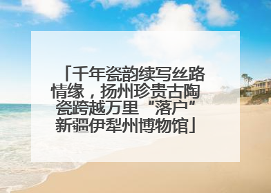 千年瓷韵续写丝路情缘，扬州珍贵古陶瓷跨越万里“落户”新疆伊犁州博物馆