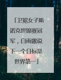 卫冕女子斯诺克世锦赛冠军，白雨露说下一个目标是世界第一